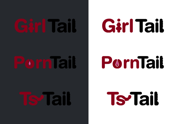 Series of logos for three adult ring websites